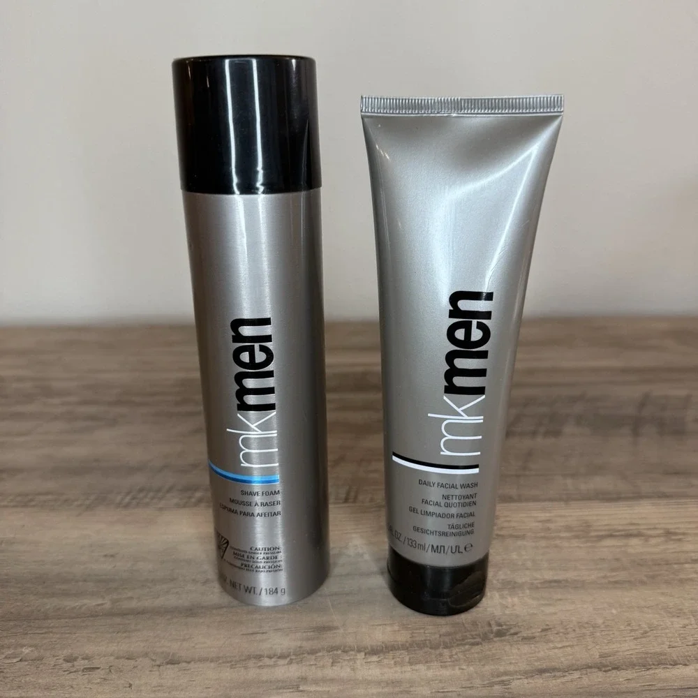 New Mary Kay MK Men Shave Foam 6.5Oz & Daily Facial Wash 4.7 Oz Set Discontinued